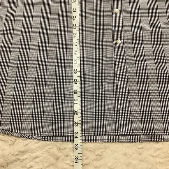 🛍️ MICHAEL KORS Relaxed Fit Button-Up Plaid Dress Shirt Men’s - Size 22 … - Picture 9 of 14